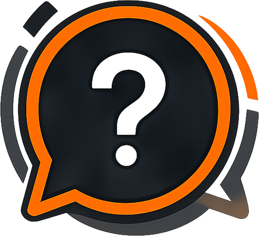 Question mark chat icon representing help choosing the right 3D printing material